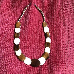 Wood and bone necklace